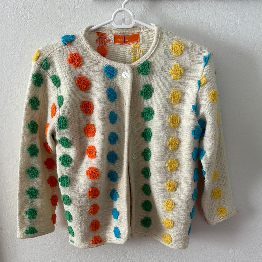 Colorful Polka Dot Cardigan